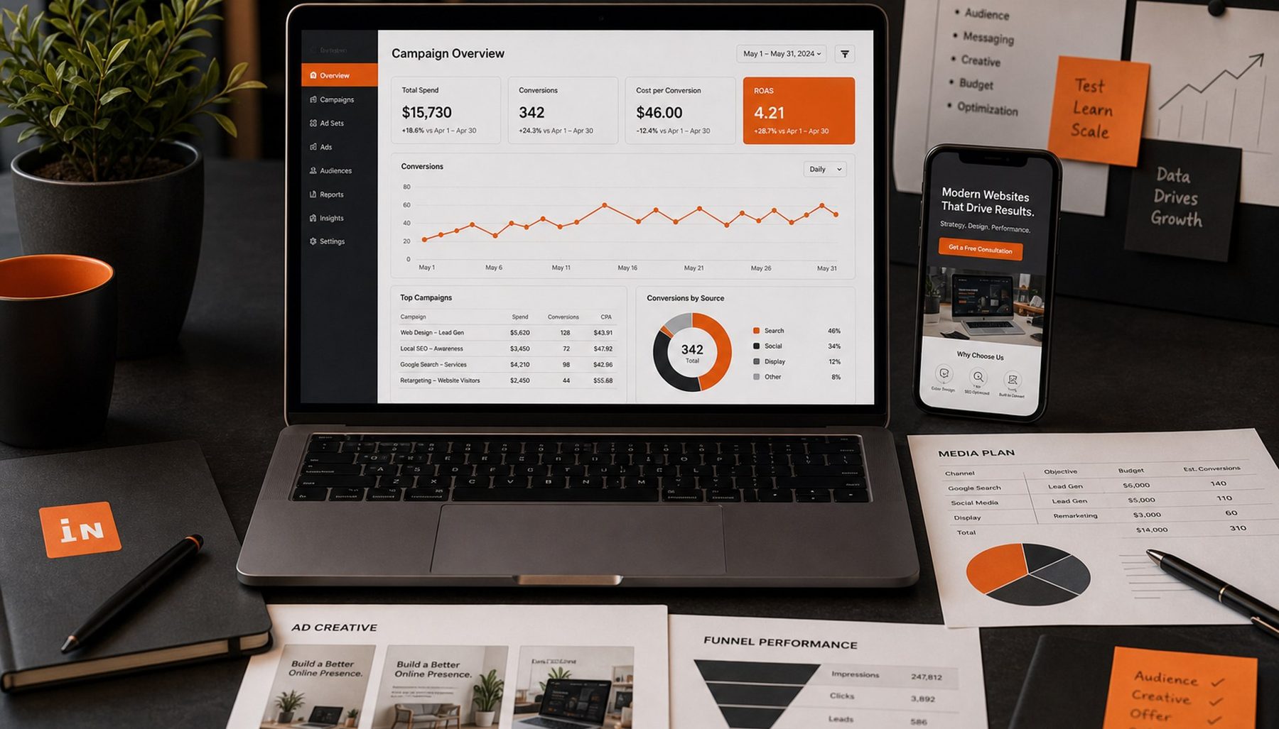 SEO reporting dashboard